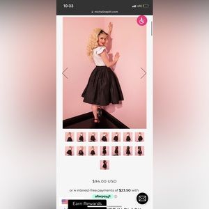 VIXEN SWING SKIRT IN BLACK - VIXEN BY MICHELINE PITT SIZE M